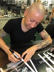 signing photo