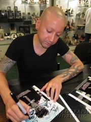 signing photo