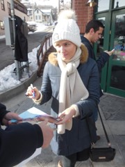 signing photo