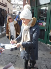 signing photo