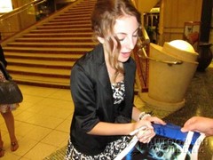 signing photo