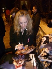signing photo