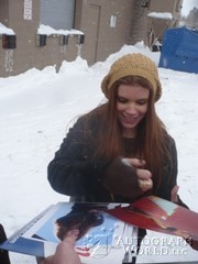 signing photo