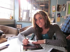 signing photo