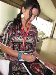 signing photo
