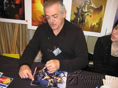signing photo