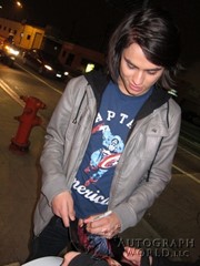 signing photo
