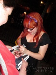 signing photo
