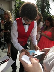 signing photo