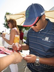 signing photo