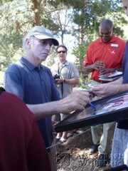 signing photo