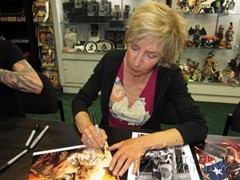 signing photo