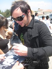 signing photo