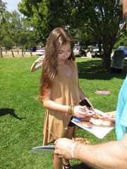 signing photo