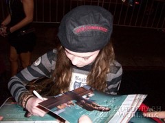 signing photo