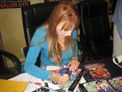 signing photo