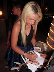 signing photo