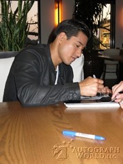 signing photo