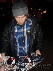 signing photo