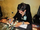 Martine Beswick signing proof
