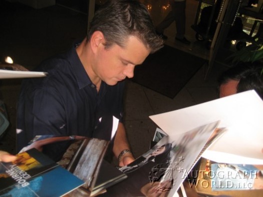 Matt Damon autograph