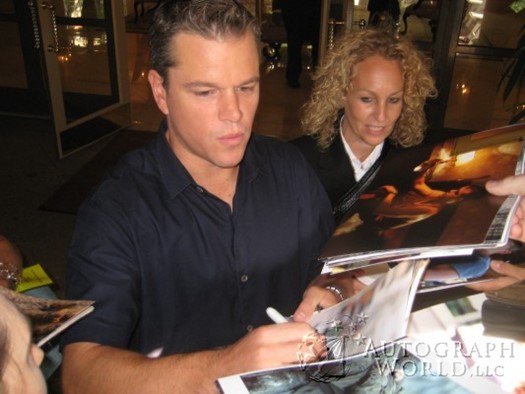 Matt Damon autograph