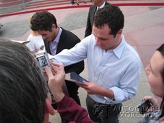 signing photo