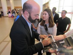 signing photo