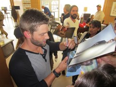 signing photo