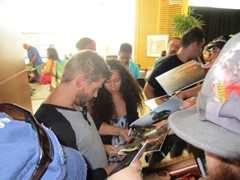 signing photo