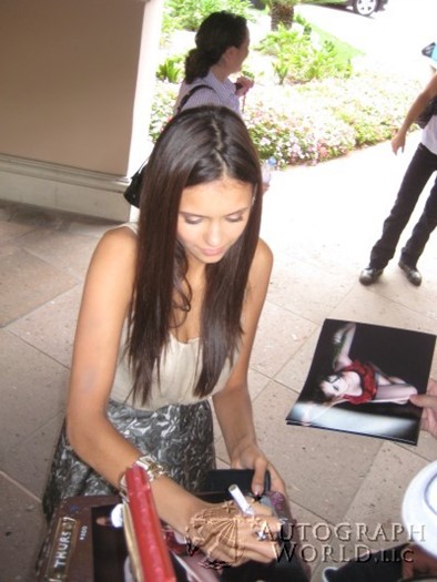 Nina Dobrev autograph
