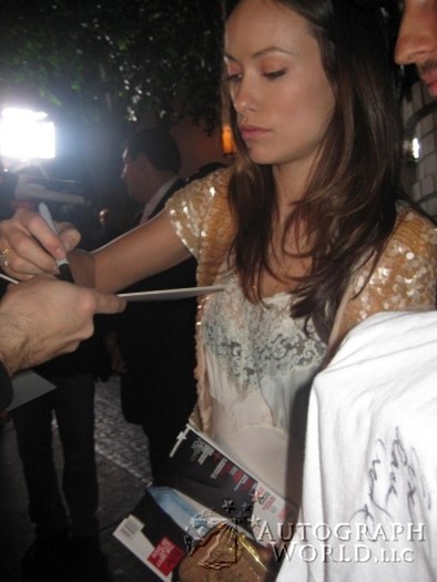 Olivia Wilde autograph