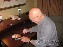 signing photo