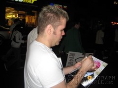 signing photo