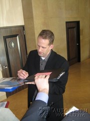 signing photo