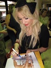 signing photo