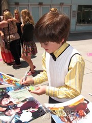 signing photo