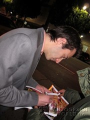 signing photo