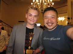 signing photo