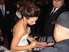 signing photo
