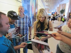 signing photo