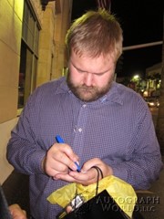 signing photo