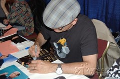 signing photo