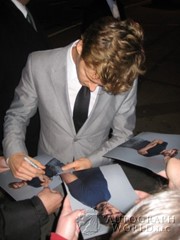 signing photo
