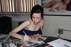 signing photo