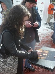 signing photo