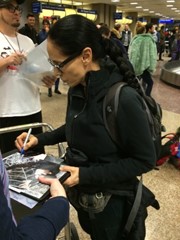 signing photo