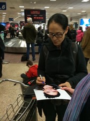 signing photo