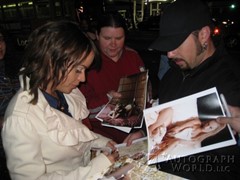 signing photo
