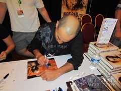 signing photo